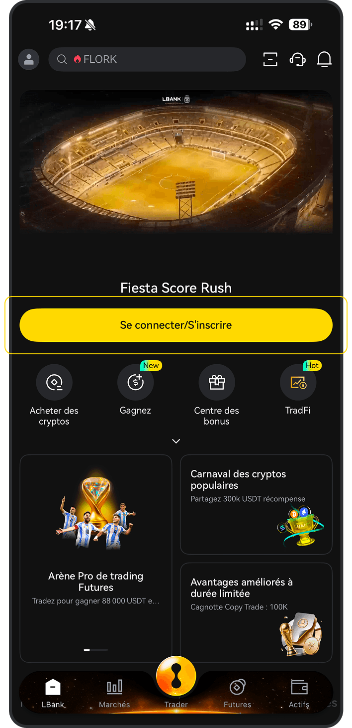 Créer un compte LBank