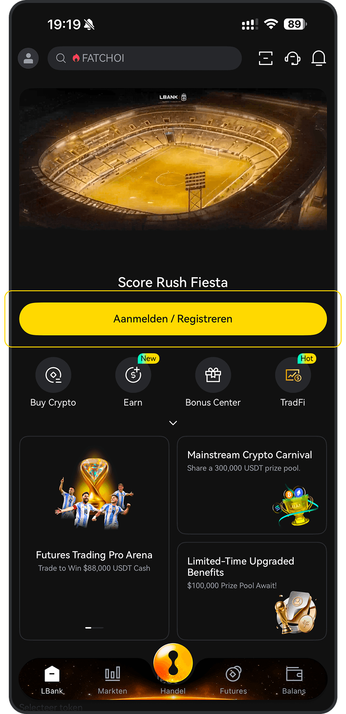 Registreer een LBank-account